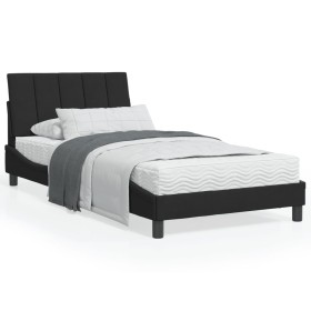 Estructura de cama con luces LED terciopelo negro 100x200 cm de , Camas y somieres - Ref: Foro24-3213765, Precio: 130,96 €, D...