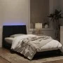 Estructura de cama con luces LED terciopelo negro 100x200 cm de , Camas y somieres - Ref: Foro24-3213765, Precio: 131,26 €, D...