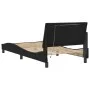 Estructura de cama con luces LED terciopelo negro 100x200 cm de , Camas y somieres - Ref: Foro24-3213765, Precio: 131,26 €, D...