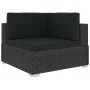Set of 6 pieces of black synthetic rattan garden furniture and cushions by vidaXL, Garden sets - Ref: Foro24-46752, Price: 57...