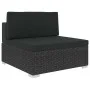 Set of 6 pieces of black synthetic rattan garden furniture and cushions by vidaXL, Garden sets - Ref: Foro24-46752, Price: 57...