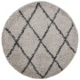 Modern high pile rug PAMPLONA anthracite beige Ø 80 cm by , Rugs - Ref: Foro24-375397, Price: 20,23 €, Discount: %