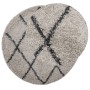 Modern high pile rug PAMPLONA anthracite beige Ø 80 cm by , Rugs - Ref: Foro24-375397, Price: 20,23 €, Discount: %