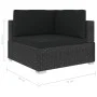 Set of 6 pieces of black synthetic rattan garden furniture and cushions by vidaXL, Garden sets - Ref: Foro24-46752, Price: 57...