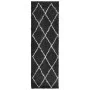 PAMPLONA moderner Langflorteppich Schwarz und Creme 80x250 cm von , Teppiche - Ref: Foro24-375407, Preis: 35,92 €, Rabatt: %