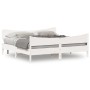 White pine wood bed frame with headboard 200x200cm by , Beds and slatted bases - Ref: Foro24-3216370, Price: 273,67 €, Discou...
