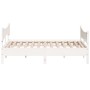 White pine wood bed frame with headboard 200x200cm by , Beds and slatted bases - Ref: Foro24-3216370, Price: 273,67 €, Discou...