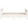 White pine wood bed frame with headboard 200x200cm by , Beds and slatted bases - Ref: Foro24-3216370, Price: 270,19 €, Discou...