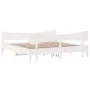White pine wood bed frame with headboard 200x200cm by , Beds and slatted bases - Ref: Foro24-3216370, Price: 270,19 €, Discou...