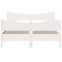 Estructura de cama con cabecero madera de pino blanco 150x200cm de , Camas y somieres - Ref: Foro24-3216379, Precio: 246,95 €...