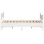 Estructura de cama con cabecero madera de pino blanco 150x200cm de , Camas y somieres - Ref: Foro24-3216379, Precio: 246,95 €...