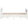 Estructura de cama con cabecero madera de pino blanco 150x200cm de , Camas y somieres - Ref: Foro24-3216379, Precio: 243,94 €...