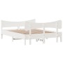 Estructura de cama con cabecero madera de pino blanco 150x200cm de , Camas y somieres - Ref: Foro24-3216379, Precio: 246,95 €...