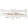 Estructura de cama con cabecero madera de pino blanco 150x200cm de , Camas y somieres - Ref: Foro24-3216379, Precio: 243,94 €...