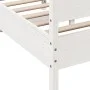 Estructura de cama con cabecero madera de pino blanco 150x200cm de , Camas y somieres - Ref: Foro24-3216379, Precio: 243,94 €...