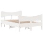 Bed frame with white pine wood headboard 120x200 cm by , Beds and slatted bases - Ref: Foro24-3216385, Price: 204,79 €, Disco...
