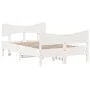 Bed frame with white pine wood headboard 120x200 cm by , Beds and slatted bases - Ref: Foro24-3216385, Price: 202,19 €, Disco...