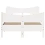 Bed frame with white pine wood headboard 120x200 cm by , Beds and slatted bases - Ref: Foro24-3216385, Price: 202,19 €, Disco...