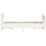 Bed frame with white pine wood headboard 120x200 cm by , Beds and slatted bases - Ref: Foro24-3216385, Price: 202,19 €, Disco...