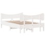Bed frame with white pine wood headboard 120x200 cm by , Beds and slatted bases - Ref: Foro24-3216385, Price: 204,79 €, Disco...