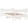 Bed frame with white pine wood headboard 120x200 cm by , Beds and slatted bases - Ref: Foro24-3216385, Price: 202,19 €, Disco...