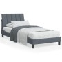 Dark gray velvet bed frame with headboard 90x200cm by , Beds and slatted bases - Ref: Foro24-3207826, Price: 164,40 €, Discou...