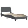 Dark gray velvet bed frame with headboard 90x200cm by , Beds and slatted bases - Ref: Foro24-3207826, Price: 151,40 €, Discou...