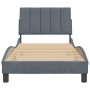 Dark gray velvet bed frame with headboard 90x200cm by , Beds and slatted bases - Ref: Foro24-3207826, Price: 164,40 €, Discou...