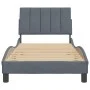 Dark gray velvet bed frame with headboard 90x200cm by , Beds and slatted bases - Ref: Foro24-3207826, Price: 151,40 €, Discou...