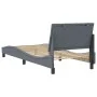 Dark gray velvet bed frame with headboard 90x200cm by , Beds and slatted bases - Ref: Foro24-3207826, Price: 151,40 €, Discou...