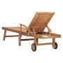 Sun lounger with solid teak table by vidaXL, Loungers - Ref: Foro24-48017, Price: 278,75 €, Discount: %