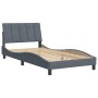 Dark gray velvet bed frame with headboard 100x200 cm by , Beds and slatted bases - Ref: Foro24-3207832, Price: 149,00 €, Disc...