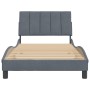 Estructura cama con cabecero terciopelo gris oscuro 100x200 cm de , Camas y somieres - Ref: Foro24-3207832, Precio: 148,87 €,...