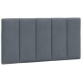 Dark gray velvet bed frame with headboard 100x200 cm by , Beds and slatted bases - Ref: Foro24-3207832, Price: 149,00 €, Disc...
