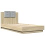 Sonoma oak engineered wood bed with headboard 90x190 cm by , Beds and slatted bases - Ref: Foro24-3209970, Price: 142,43 €, D...
