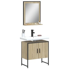 Badezimmermöbel-Set, 2-teilig, Holzwerkstoff, Sonoma-Eiche von , Badezimmermöbel - Ref: Foro24-3214335, Preis: 84,92 €, Rabat...