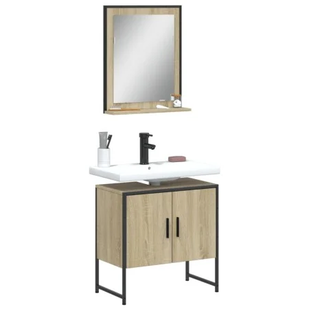 Badezimmermöbel-Set, 2-teilig, Holzwerkstoff, Sonoma-Eiche von , Badezimmermöbel - Ref: Foro24-3214335, Preis: 83,66 €, Rabat...