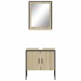 Bathroom furniture set 2 pieces engineered wood sonoma oak by , Bathroom furniture - Ref: Foro24-3214335, Price: 84,92 €, Dis...