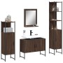 Set de muebles de baño 4 pzas madera contrachapada marrón roble de , Muebles de baño - Ref: Foro24-3214363, Precio: 229,54 €,...