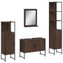 Set de muebles de baño 4 pzas madera contrachapada marrón roble de , Muebles de baño - Ref: Foro24-3214363, Precio: 229,54 €,...