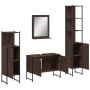 Set de muebles de baño 4 pzas madera contrachapada marrón roble de , Muebles de baño - Ref: Foro24-3214363, Precio: 229,54 €,...