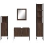 Set de muebles de baño 4 pzas madera contrachapada marrón roble de , Muebles de baño - Ref: Foro24-3214363, Precio: 229,54 €,...