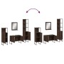 Set de muebles de baño 4 pzas madera contrachapada marrón roble de , Muebles de baño - Ref: Foro24-3214363, Precio: 229,54 €,...