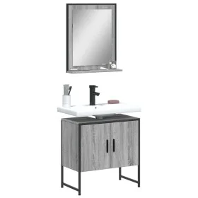 2-teiliges Badmöbel-Set aus Sonoma-grauem Holzwerkstoff von , Badezimmermöbel - Ref: Foro24-3214337, Preis: 85,86 €, Rabatt: %