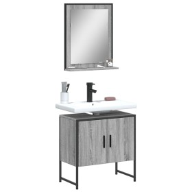 Set de muebles de baño 2 pzas madera de ingeniería gris sonoma de , Muebles de baño - Ref: Foro24-3214337, Precio: 87,13 €, D...