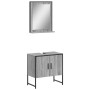 Set de muebles de baño 2 pzas madera de ingeniería gris sonoma de , Muebles de baño - Ref: Foro24-3214337, Precio: 87,13 €, D...