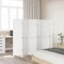 Biombo separador de 6 paneles madera maciza Paulownia blanco de , Divisores de ambientes - Ref: Foro24-358841, Precio: 157,37...