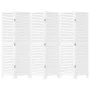 Biombo separador de 6 paneles madera maciza Paulownia blanco de , Divisores de ambientes - Ref: Foro24-358841, Precio: 157,37...