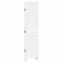 Biombo separador de 6 paneles madera maciza Paulownia blanco de , Divisores de ambientes - Ref: Foro24-358841, Precio: 157,37...