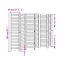 Biombo separador de 6 paneles madera maciza Paulownia blanco de , Divisores de ambientes - Ref: Foro24-358841, Precio: 157,37...
